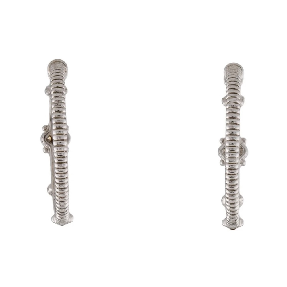 Judith Ripka Diamond Hoop earrings - Picture 3 of 14